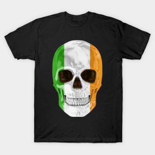 Ireland Flag Skull - Gift for Irish With Roots From Ireland T-Shirt